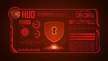 Modern HUD Technology Screen Background with lock vector