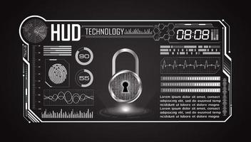 Modern HUD Technology Screen Background vector