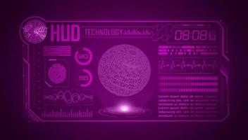 Modern HUD Technology Screen Background vector