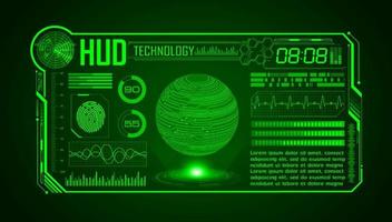 fondo de pantalla de tecnología hud moderna vector