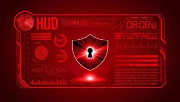 Modern HUD Technology Screen Background with lock vector