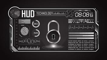 Modern HUD Technology Screen Background vector