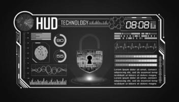 Modern HUD Technology Screen Background vector