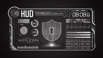 Modern HUD Technology Screen Background vector