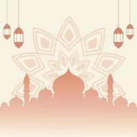 background design with illustration of mosque vector