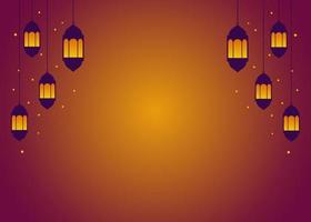 background design with islamic concept. with illustrations of lanterns vector