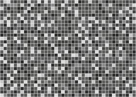 Geometric mosaic tile shape background vector. Gray colors. vector