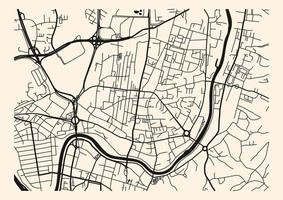 Vilnius city navigation map with river and streets vector