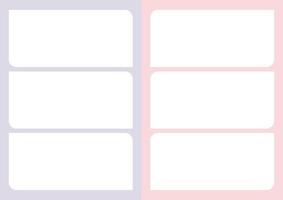 Opened catalog template. Empty space for text and picture. For cosmetic products. vector