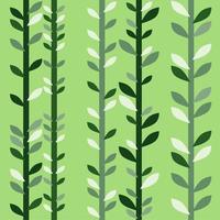 Green vertical brunches with leaves. Seamless pattern. Wrapping paper, print, textile, fabric. Modern art. Plants. Nature. vector