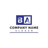 BA Letter Logo Design vector