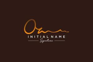 Initial OA signature logo template vector. Hand drawn Calligraphy lettering Vector illustration.