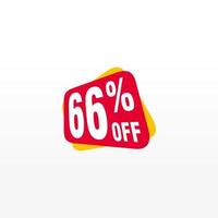 66 discount, Sales Vector badges for Labels, , Stickers, Banners, Tags, Web Stickers, New offer. Discount origami sign banner.