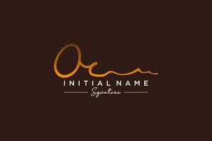 Initial OC signature logo template vector. Hand drawn Calligraphy lettering Vector illustration.