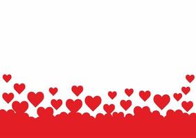 Valentines day background. Flying hearts. Red color. Love. vector