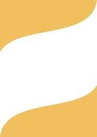 Yellow wavy frame. Empty space for picture, text. Advertising, banner, cover. Business sheet. vector