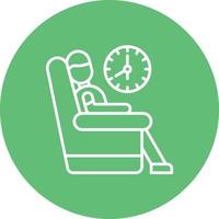 Rest Line Circle Background Icon vector