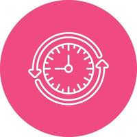 Sustainable Routine Line Circle Background Icon vector