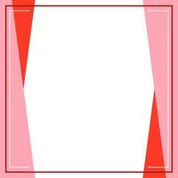 Red, pink and white background color with stripe line shape. Suitable for social media post and web internet ads. Template layout. Frame, boarder for text, picture, advertisement. Empty space. vector