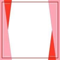 Red, pink and white background color with stripe line shape. Suitable for social media post and web internet ads. Template layout. Frame, boarder for text, picture, advertisement. Empty space. vector