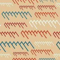 Seamless pattern. Stylized mountains, lines, stripes. Abstract ornament. Wrapping paper, print, textile, fabric. Beige colors. vector