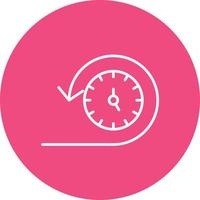 Past Line Circle Background Icon vector