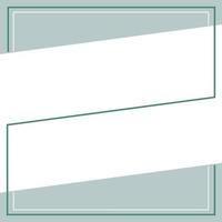 Space for two photos or text. Light green frame. Vector shape. Template, banner, cover, layout, sheet or document.