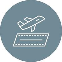 Departure Line Circle Background Icon vector