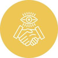 First Impression Line Circle Background Icon vector