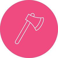 Axe Line Circle Background Icon vector