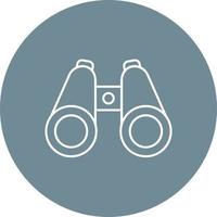 Binoculars Line Circle Background Icon vector