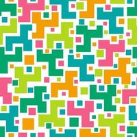 Geometric seamless pattern. Abstract style. Colorful shapes. Pink, orange, green colors. Print, textile, fabric, wrapping paper. vector