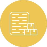 Warehouse Management System Line Circle Background Icon vector