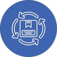 Easy Return Line Circle Background Icon vector