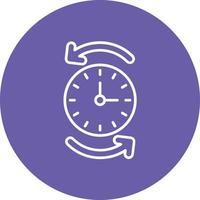 Time Tracking Line Circle Background Icon vector