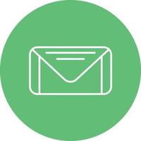 icono de fondo de círculo de línea de correo vector