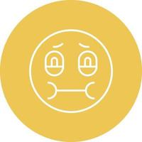 Nausea Line Circle Background Icon vector