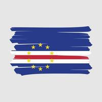 cepillo de bandera de cabo verde vector