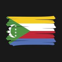 Comoros Flag Brush vector