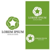 Nature leaf icon and symbol template vector