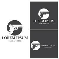 Gun icon and symbol vector template