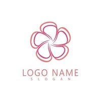 Beauty plumeria icon flowers design illustration symbol vector