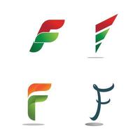 F initial letter logo vector symbol template design