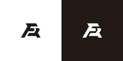 FR Logo Design Template Vector Graphic Branding Element.