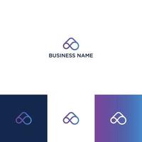 Abstract letter A logo icon for corporate identity. vector