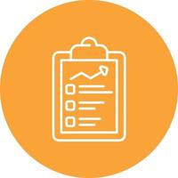 Progress Tracking Line Circle Background Icon vector