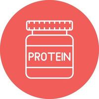 Proteins Line Circle Background Icon vector