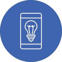 Mobile Solutions Line Circle Background Icon vector