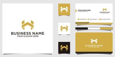 Home H Letter Logo and Real Estate Design Vector with businesscard template