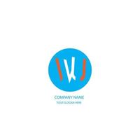 logotipo de texto wu vector